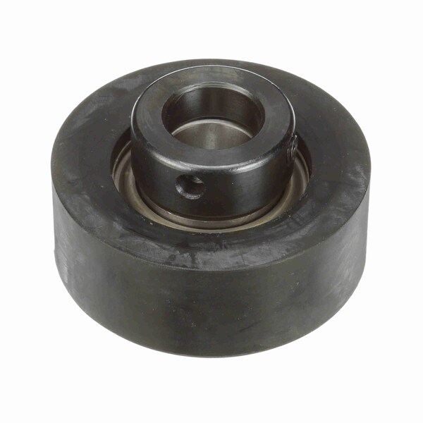 Mounted Rubber Rubber Mounted Cylindrical Cartridge Ball Bearing - 52100 Steel - Eccentric Lock